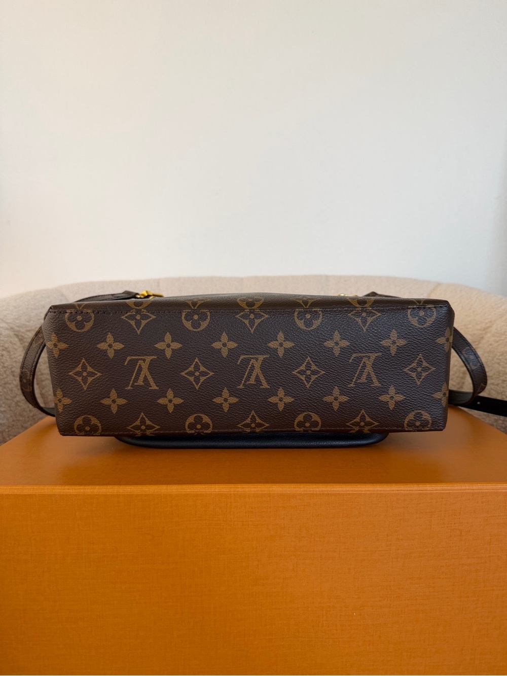 Louis Vuitton Marignan Monogram Canvas Shoulder Bag Black Leather Gold Hardware - Picture 10 of 13